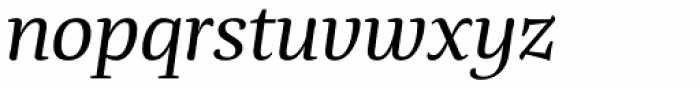 Tanger Serif Wide Italic Font LOWERCASE