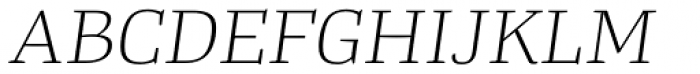 Tanger Serif Wide Light Italic Font UPPERCASE
