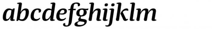 Tanger Serif Wide SemiBold Italic Font LOWERCASE
