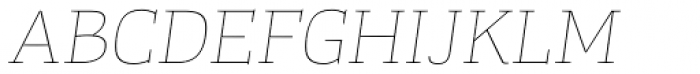 Tanger Serif Wide UltraLight Italic Font UPPERCASE
