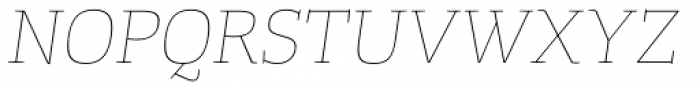 Tanger Serif Wide UltraLight Italic Font UPPERCASE