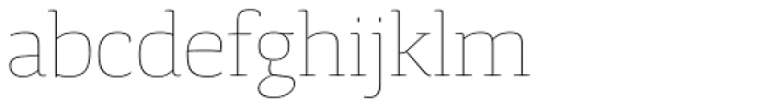 Tanger Serif Wide UltraLight Font LOWERCASE