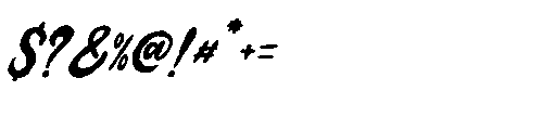 Tangkurak Italic Font OTHER CHARS