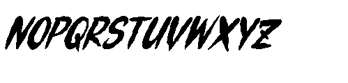 Tangkurak Italic Font LOWERCASE
