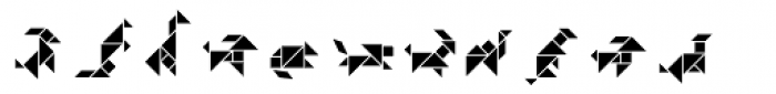 Tangram Animals Inline Font LOWERCASE
