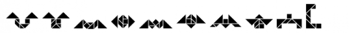 Tangram B Inline Font LOWERCASE
