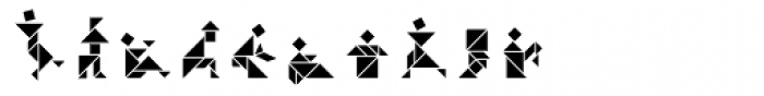 Tangram People Inline Font OTHER CHARS