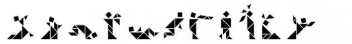 Tangram People Inline Font LOWERCASE