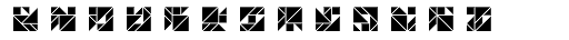Tangram Squares Inline Font LOWERCASE