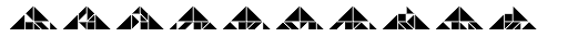 Tangram Triangles Inline Font UPPERCASE