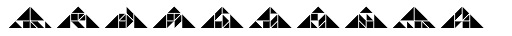 Tangram Triangles Inline Font LOWERCASE