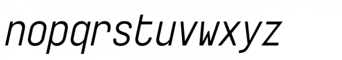 Targa Pro Mono Italic Font LOWERCASE