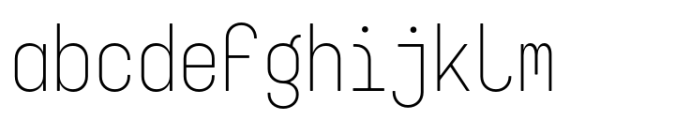 Targa Pro Mono Light Font LOWERCASE