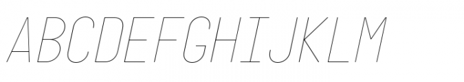 Targa Pro Mono Thin Italic Font UPPERCASE