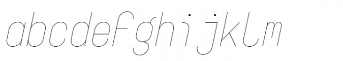 Targa Pro Mono Thin Italic Font LOWERCASE