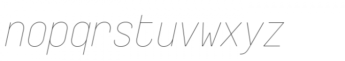 Targa Pro Mono Thin Italic Font LOWERCASE