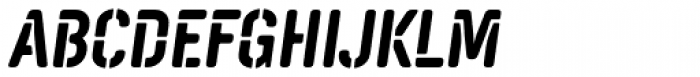 Targo 4F Stencil Italic Font UPPERCASE