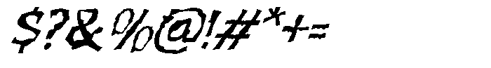 Tarophis Oblique Font OTHER CHARS