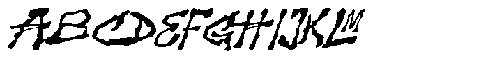 Tarophis Oblique Font UPPERCASE
