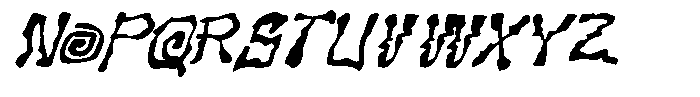 Tarophis Oblique Font LOWERCASE