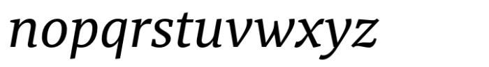 Tarsus-Regular Italic Font LOWERCASE