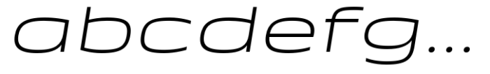 Taruno Wide Thin Italic Font LOWERCASE