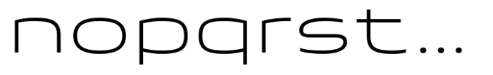 Taruno Wide Thin Font LOWERCASE