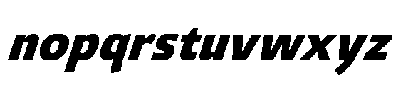 Tassili Black Italic Font LOWERCASE
