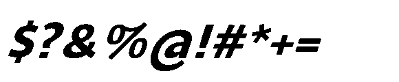 Tassili Bold Italic Font OTHER CHARS