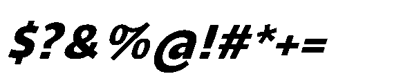 Tassili Extra Bold Italic Font OTHER CHARS