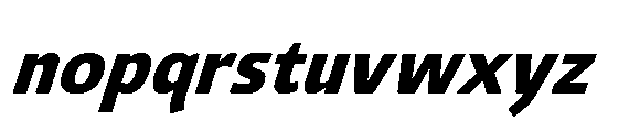 Tassili Extra Bold Italic Font LOWERCASE