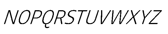 Tassili Extra Light Italic Font UPPERCASE