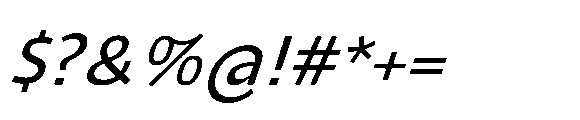 Tassili Italic Font OTHER CHARS