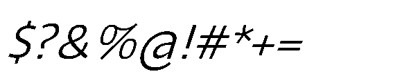 Tassili Light Italic Font OTHER CHARS