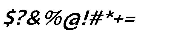 Tassili Medium Italic Font OTHER CHARS