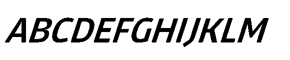 Tassili Medium Italic Font UPPERCASE