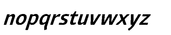 Tassili Medium Italic Font LOWERCASE