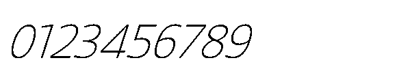 Tassili Thin Italic Font OTHER CHARS