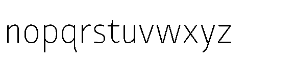 Tassili Thin Font LOWERCASE