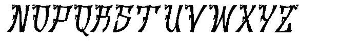 Tatsukaze Italic Font UPPERCASE
