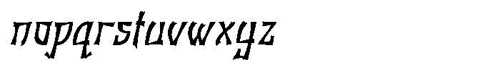 Tatsukaze Italic Font LOWERCASE