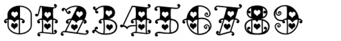 Tattoo Girl Heart Font OTHER CHARS