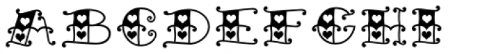 Tattoo Girl Heart Font LOWERCASE
