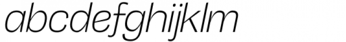 Tatype Light Italic Font LOWERCASE