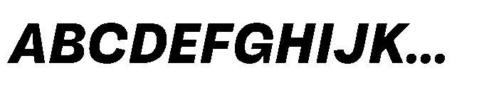 Tatype Neue Extra Bold Italic Font UPPERCASE
