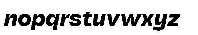Tatype Neue Extra Bold Italic Font LOWERCASE