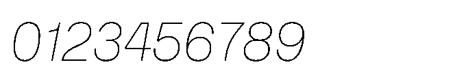 Tatype Neue Extra Light Italic Font OTHER CHARS
