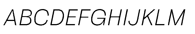 Tatype Neue Light Italic Font UPPERCASE