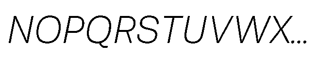 Tatype Neue Light Italic Font UPPERCASE