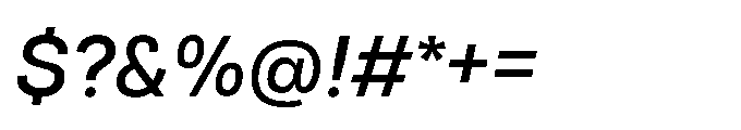 Tatype Neue Medium Italic Font OTHER CHARS